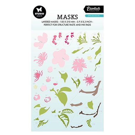 Stencil , Spring flowers Essentials nr.173 / SL Mask (1 db)