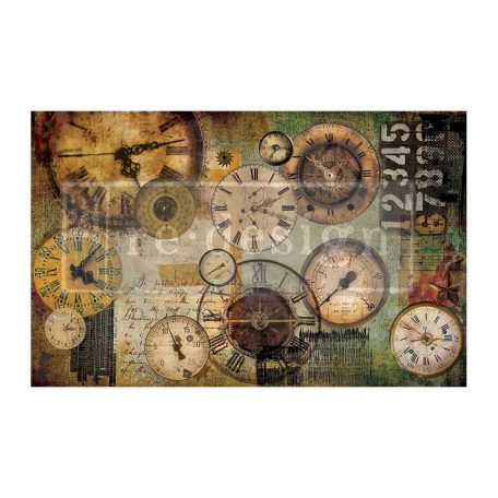 Decoupage papír 19"X30", Lost In Time / ReDesign with Prima Découpage Décor Tissue Paper (1 csomag)