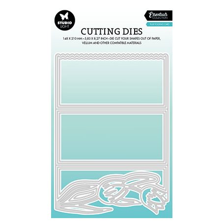 Vágósablon , Tulip card shape Essentials nr.491 / SL Cutting Die (1 csomag)