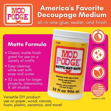 Mod Podge dekupázs ragasztó fényes (946 ml), Mod Podge / Gloss (1 db)