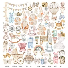   Kivágóív 12" (30 cm), Cute Baby / Alchemy of Art Double-sided paper (1 csomag)