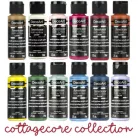 12 db Akrilfesték - selyemfényű 59ml - CottageCore - DecoArt Americana® Multi-Surface Satin (1 csomag)