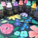12 db Akrilfesték - selyemfényű 59ml - Modern Floral - DecoArt Americana® Multi-Surface Satin (1 csomag)