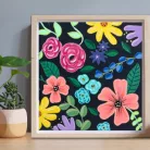 12 db Akrilfesték - selyemfényű 59ml - Modern Floral - DecoArt Americana® Multi-Surface Satin (1 csomag)