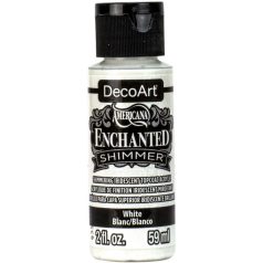   Akrilfesték - Irizáló 59 ml, Shimmer White / DecoArt Americana® Enchanted (1 db)