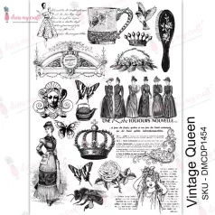   Dress My Craft Transzfer fólia A4 - Vintage Queen - Transfer Me (1 db)