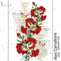   Dress My Craft Transzfer fólia A4 - Red Carnations - Transfer Me (1 db)
