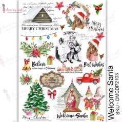   Dress My Craft Transzfer fólia A4 - Welcome Santa - Transfer Me (1 db)
