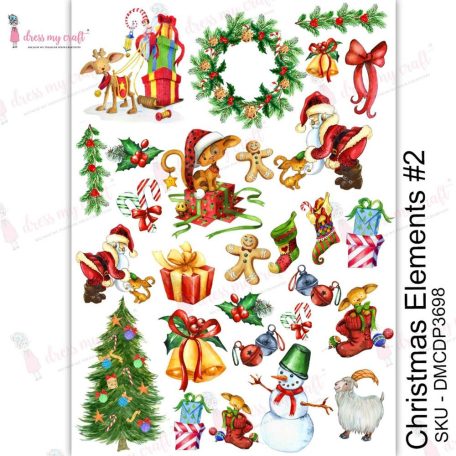 Dress My Craft Transzfer fólia A4 - Christmas Elements #2 - Transfer Me (1 db)