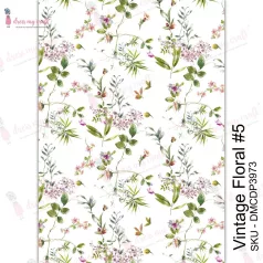   Dress My Craft Transzfer fólia A4 - Vintage Floral #5 - Transfer Me (1 db)