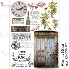   Dress My Craft Transzfer fólia A4 - Rustic Door - Transfer Me (1 db)