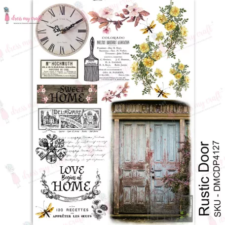 Dress My Craft Transzfer fólia A4 - Rustic Door - Transfer Me (1 db)