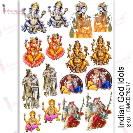 Dress My Craft Transzfer fólia A4 - Indian God Idols - Transfer Me (1 db)