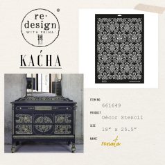  Re-Design with Prima Kacha Renata Dekor Stencil 18"x25.5" (45x65cm) Decor Stencils (1 db)