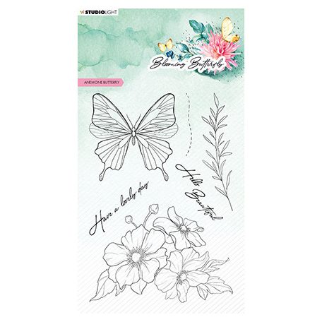 Szilikonbélyegző , Anemone butterfly Blooming Butterfly nr.359 / SL Clear Stamps (1 csomag)