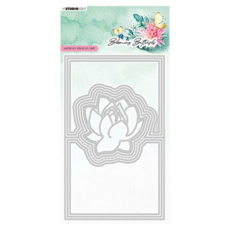 Vágósablon , Water Lily card Blooming Butterfly nr.487 / SL Cutting Die (1 csomag)