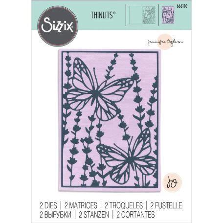 SIZZIX vágósablon 666110, Botanical Card Front  / Sizzix Thinlits Die Set  (1 csomag)