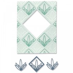   SIZZIX domborító mappa, vágósablonnal 666136, Ornate Frame  / Sizzix Impresslits Embossing Folder & Dies (1 csomag)