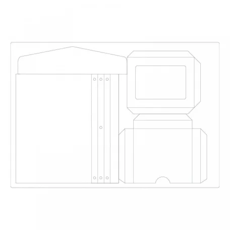 SIZZIX PLUS vágósablon A4! 666152, Frame Pocket Journal  / Sizzix ScoreBoards Plus Die (1 db)