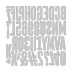   SIZZIX vágósablon 666281, Alphanumeric Bulletin  Tim Holtz/ Sizzix Thinlits Die Set  (1 csomag)