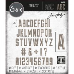   SIZZIX vágósablon 666282, Alphanumeric Emporium  Tim Holtz/ Sizzix Thinlits Die Set  (1 csomag)