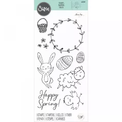   SIZZIX szilikonbélyegző 665829, Spring Essentials  / Sizzix Clear Stamps  (1 csomag)
