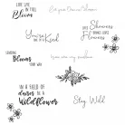 SIZZIX szilikonbélyegző 666145, Spring Bloom Sentiments  / Sizzix Clear Stamps  (1 csomag)