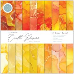   Papírkészlet 12", Ink Drops Sunset Paper Pad / Craft Consortium Essential (30 lap)