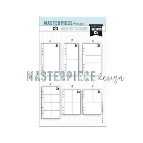 Planner Album lapvédő 4x8, Variety - 2x design A-F / Masterpiece Memory P-Pocket Page sleeves (12 db)