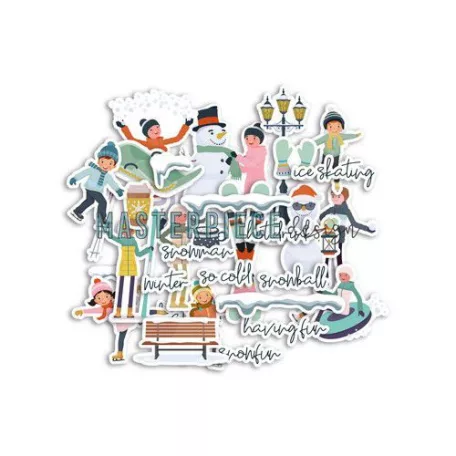 Kivágatok , Snowy winter  / Masterpiece Die-cuts (1 csomag)