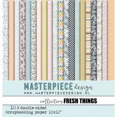   Scrapbook papírkészlet 12" (30 cm), Fresh Things  / Masterpiece Paper Collection (10 lap)