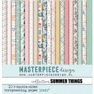   Scrapbook papírkészlet 12" (30 cm), Summer Things  / Masterpiece Paper Collection (10 lap)