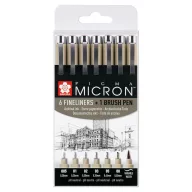 Sakura Pigma Micron Tűfilc készlet, Fekete (7 db)