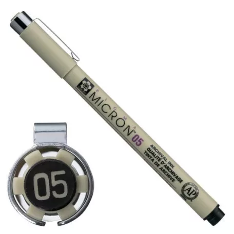 Sakura Pigma Micron Tűfilc (műszaki rajztoll) 05 (0,45 mm), Fekete (1 db)