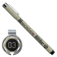   Sakura Pigma Micron Tűfilc (műszaki rajztoll) 03 (0,35 mm), Fekete (1 db)