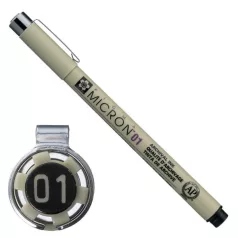   Sakura Pigma Micron Tűfilc (műszaki rajztoll) 01 (0,25 mm), Fekete (1 db)