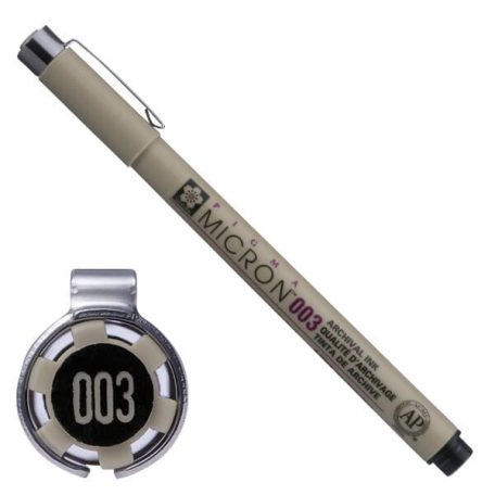 Sakura Pigma Micron Tűfilc (műszaki rajztoll) 003 (0,15 mm), Fekete (1 db)