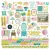 Matrica 12" (30 cm), Cardstock Stickers / Simple Stories Flea Market (1 ív)