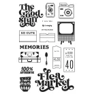 Szilikonbélyegző , Clear Stamps / Simple Stories Flea Market (1 csomag)