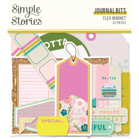 Kivágatok , Journal Bits / Simple Stories Flea Market (1 csomag)