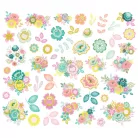 Kivágatok, Floral Bits / Simple Stories Flea Market (1 csomag)