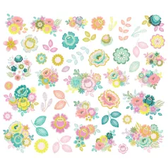   Kivágatok, Floral Bits / Simple Stories Flea Market (1 csomag)