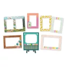 Chipboard , Chipboard Frames / Simple Stories Flea Market (1 csomag)