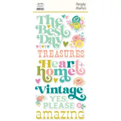 Matrica , Foam Stickers / Simple Stories Flea Market (2 ív)