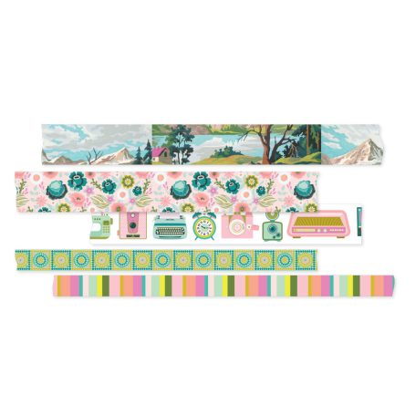 Dekorációs ragasztószalag , Washi Tape / Simple Stories Flea Market (5 db)