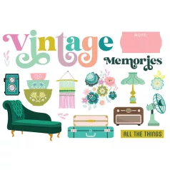   Kivágatok , Simple Pages Pieces / Simple Stories Flea Market (1 csomag)