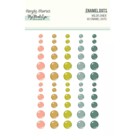 Díszítőelem, Enamel Dots / Simple Stories Wildflower (1 ív)