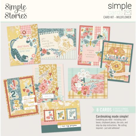 Üdvözlőlap készlet, Simple Cards Kit / Simple Stories Wildflower (1 csomag)
