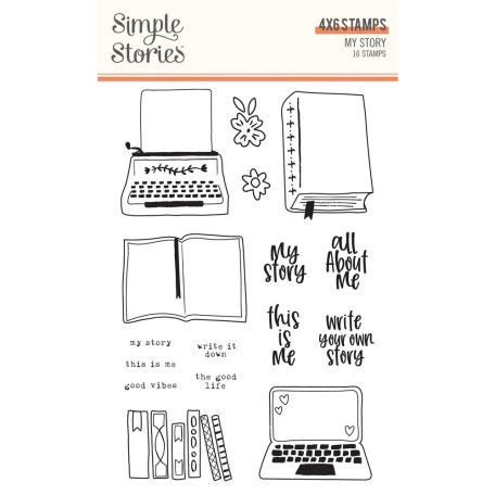 Szilikonbélyegző , Clear Stamps / Simple Stories My Story (1 csomag)
