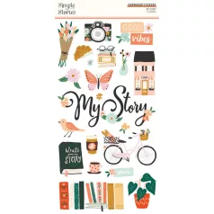   Chipboard 6"X12", Chipboard Stickers / Simple Stories My Story (1 ív)